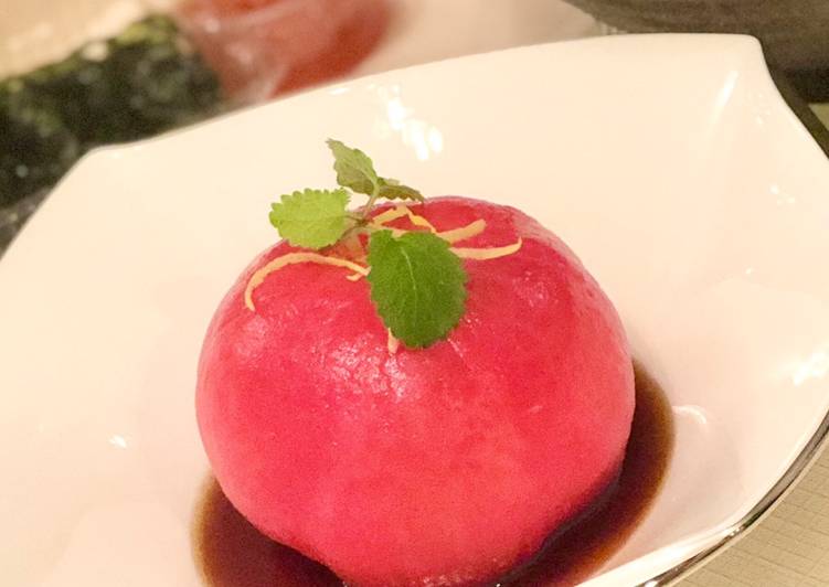 Chilled tomato with balsamic vinegar dressing - super easy, refreshing and healthy π π